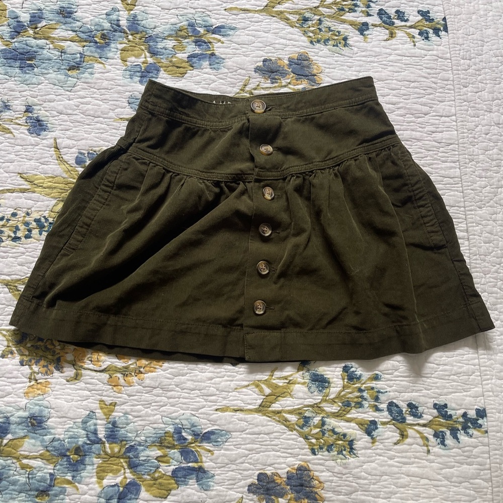 American Eagle Outfitters Olive Mini Skirt